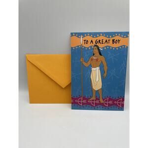 Vintage Ambassador Pocahontas Collector Greeting Card & Envelope